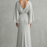 Silvarelle – Draped batwing elegance – Maxi dress