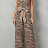 Solanette – Printed tie-waist – Sleeveless jumpsuit