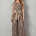 Solanette – Printed tie-waist – Sleeveless jumpsuit