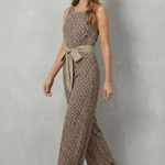 Solanette – Printed tie-waist – Sleeveless jumpsuit