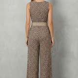 Solanette – Printed tie-waist – Sleeveless jumpsuit
