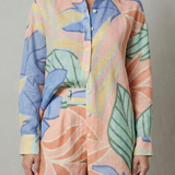 Solmara – Tropical leaf print – Shirt and short set