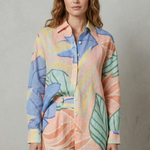 Solmara – Tropical leaf print – Shirt and short set