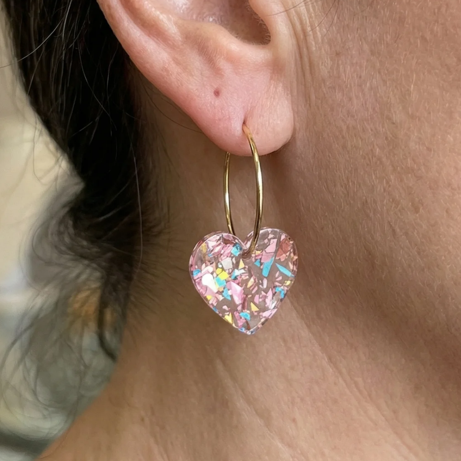 PENDIENTES CORAZÓN GOTA | ORO