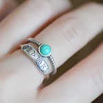 ANILLO VINTAGE LUNAIRE TURQUESA PLATA