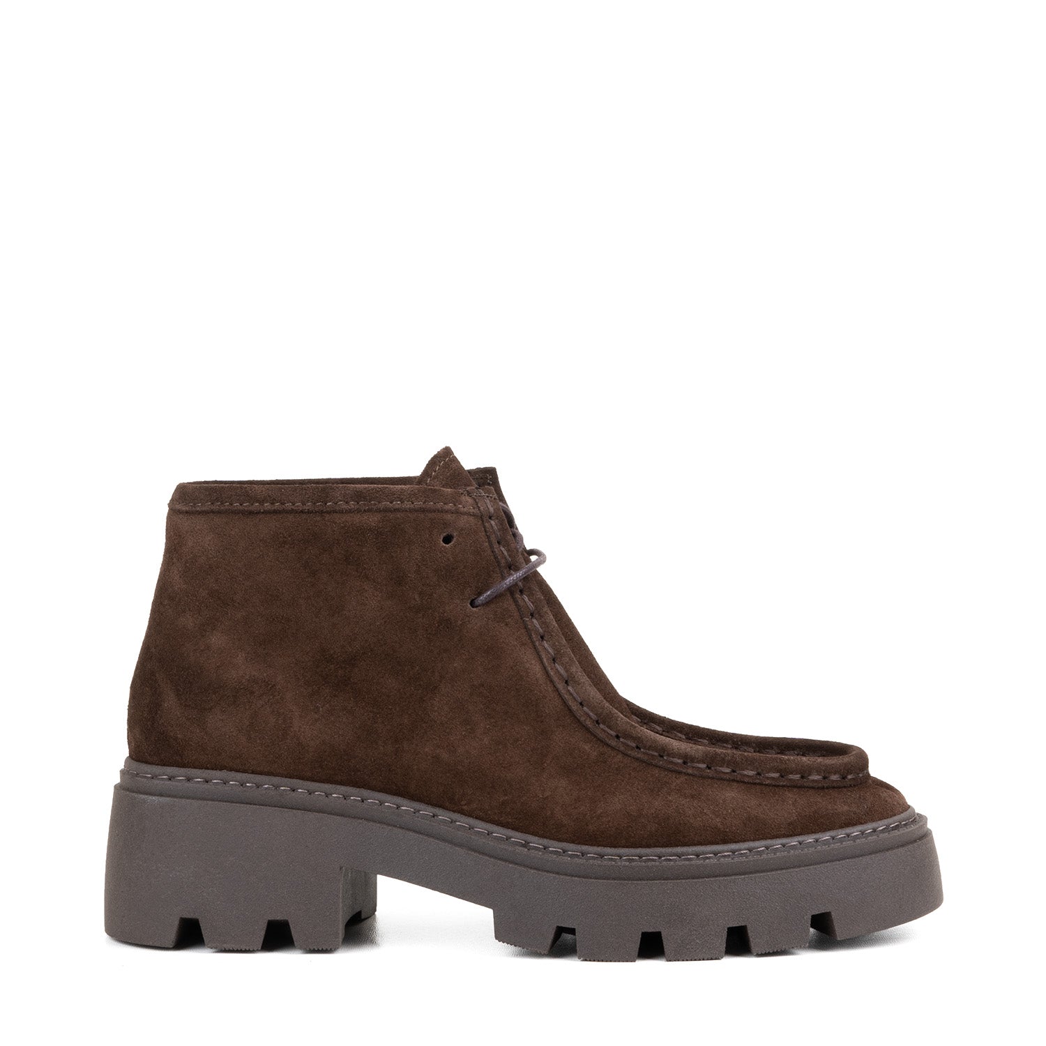 BOTINES DE ANTE CON SUELA ROBUSTA