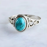 ANILLO INTEMPOREL PLATA ÓVALO TURQUESA