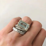 CONJUNTO VINTAGE PLATA TURQUESA VERRE ANILLO