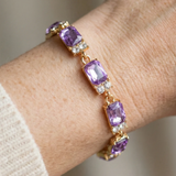 PULSERA VALLERIA AMATISTA DIJE | ORO