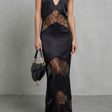 Velarisse – Lace panel allure – Halterneck maxi dress