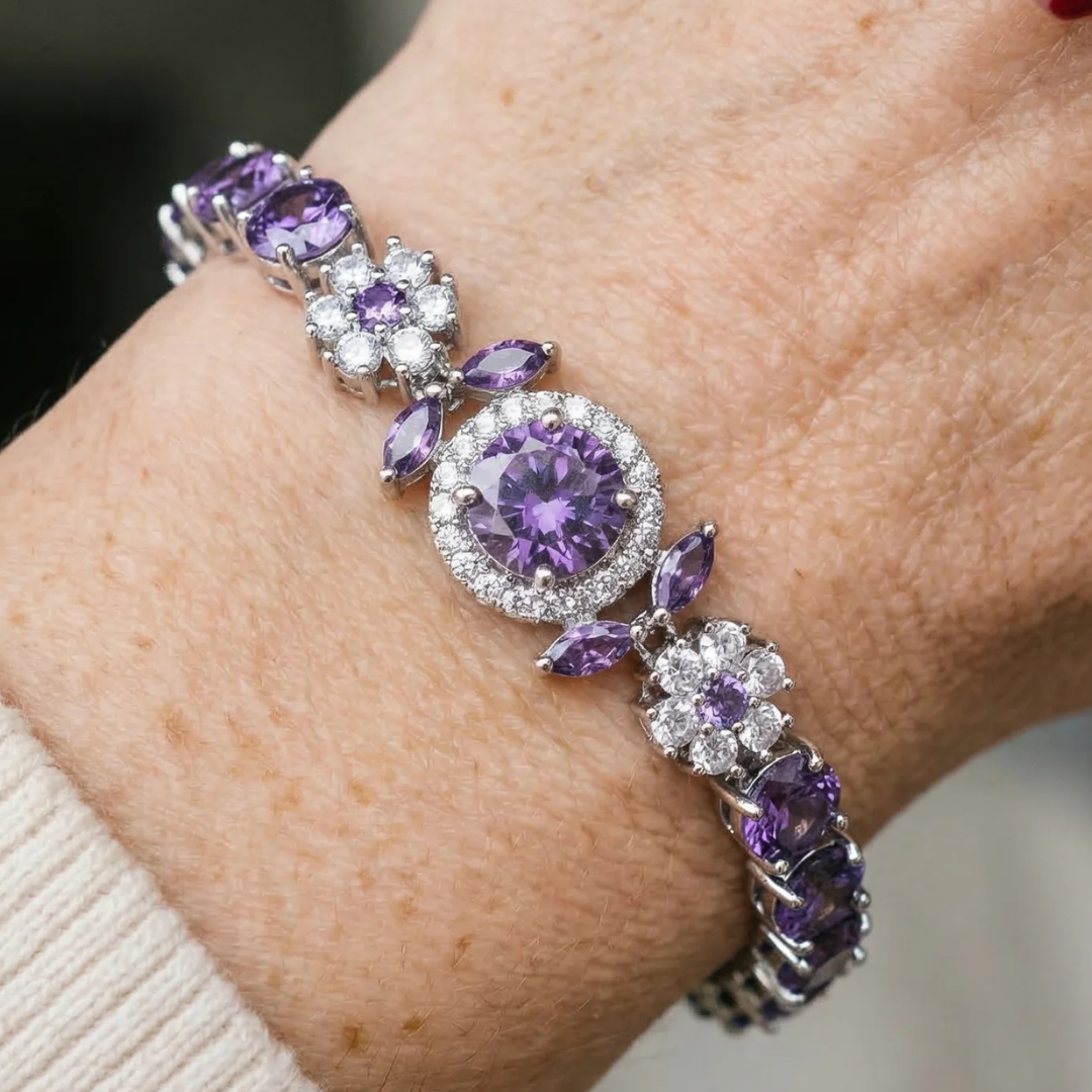 PULSERA VELMIRA CORONA TENIS | ORO BLANCO