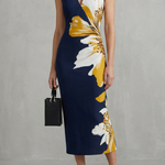 Veloura – Bold floral contrast – Midi dress