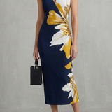 Veloura – Bold floral contrast – Midi dress
