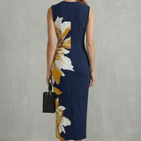 Veloura – Bold floral contrast – Midi dress