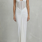 Verity – Sculpted allure – Women’s Halter Neck Corset Maxi Dress