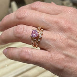 CONJUNTO CORAZÓN DE PÉTALO JARDIN ANILLO