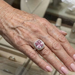 ANILLO COJÍN ROSA ZAFIRO