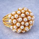 ANILLO VINTAGE BLANCO IMITATION PERLA RACIMO