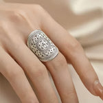 ANILLO VINTAGE COCTAIL PLATA