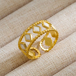 ANILLO VINTAGE ORO AJOURÉ CRYTAL