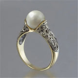 ANILLO VINTAGE DORADO PERLA