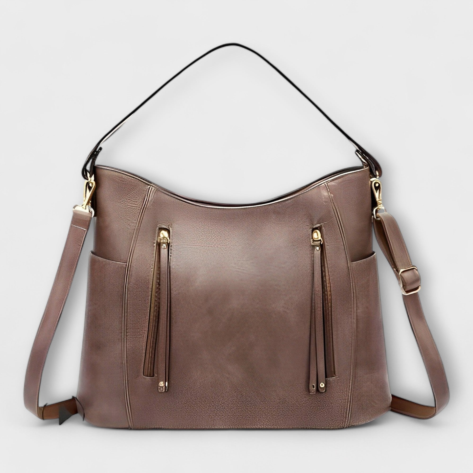 BOLSO DE MANO DE CUERO ELEGANTE CON ENCANTO ATEMPORAL - VALERINA MARBELLA