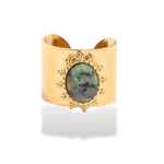ANILLO VINTAGE DORADO INCRUSTÉ PIERRE