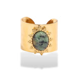 ANILLO VINTAGE DORADO INCRUSTÉ PIERRE