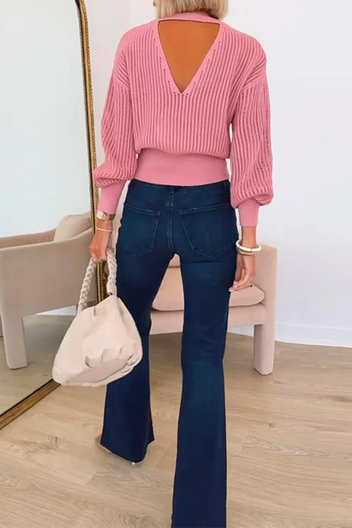 Margovil Raw Hem Flare Bottoms Denim Pants