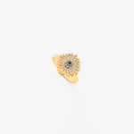 ANILLO ZAFIRO SOLEIL RAYONNANT ROTATIF | ORO