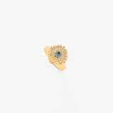 ANILLO ZAFIRO SOLEIL RAYONNANT ROTATIF | ORO