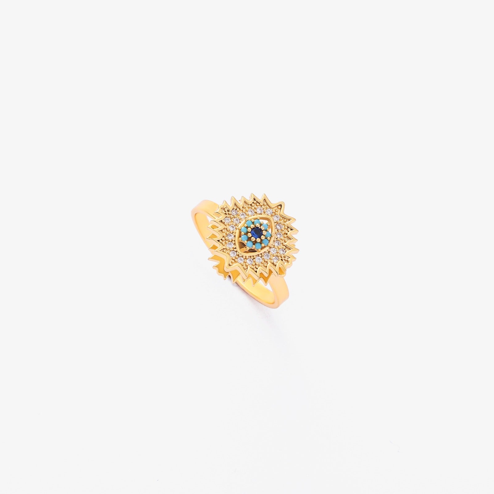 ANILLO ZAFIRO SOLEIL RAYONNANT ROTATIF | ORO