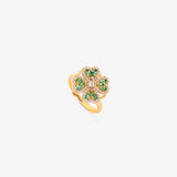 ANILLO ESMERALDA TRÈFLE ROTATIF | ORO