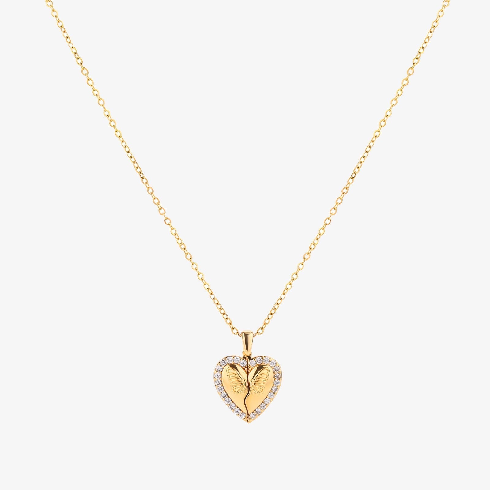 COLLAR MARIPOSA CORAZÓN | ORO