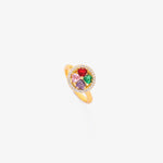 ANILLO VAGUE DE COULEURS CŒURS ROTATIF | ORO