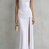 Winona – Sleek sophistication – Women’s High-Neck Sleeveless High-Slit Maxi Dress
