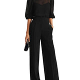 CONJUNTO DE TRES PIEZAS CON TOP SHEER Y PANTALÓN - VALERINA MARBELLA