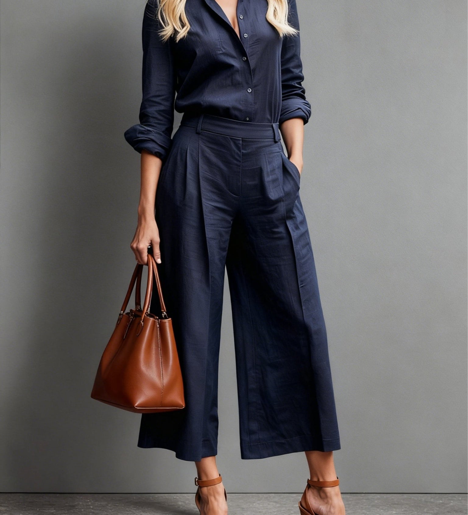 CONJUNTO CAPRI ROSA & CAMISA DE LINO - VALERINA MARBELLA