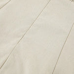 Vestido longo de linho sem alças e corte em A