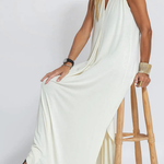 Solid Color Sleeveless Maxi Dress