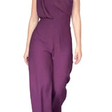 Macacão roxo de um ombro só