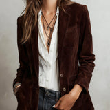 CHAQUETA DE ANTE MARRÓN DE ESTILO VINTAGE