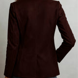 CHAQUETA DE ANTE MARRÓN DE ESTILO VINTAGE