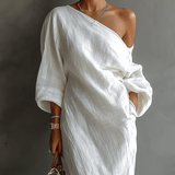 VESTIDO MAXI ELEGANTE DE UN HOMBRO - VALERINA MARBELLA