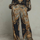 CONJUNTO CASUAL FLORAL BARROCO CON PANTALÓN