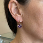 PENDIENTES CORONA LUMINOSA PAVÉ | ORO ROSA