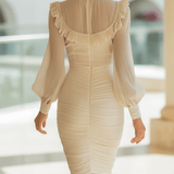 VESTIDO MINI ELEGANTE CON CUELLO ALTO - VALERINA MARBELLA