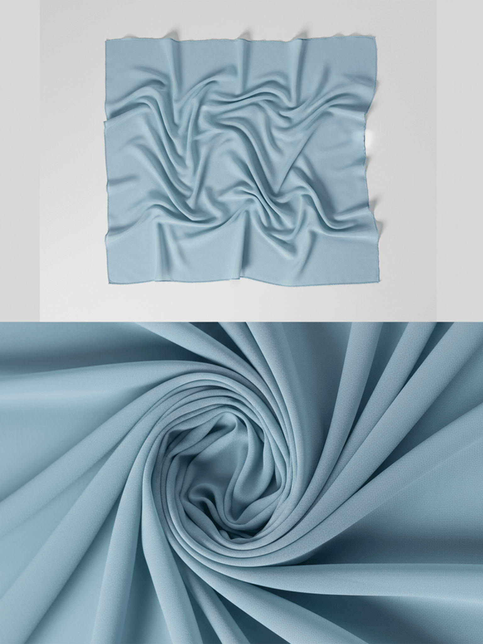 VESTIDO MAXI DE GASA AZUL CLARO DE UN SOLO HOMBRO - VALERINA MARBELLA