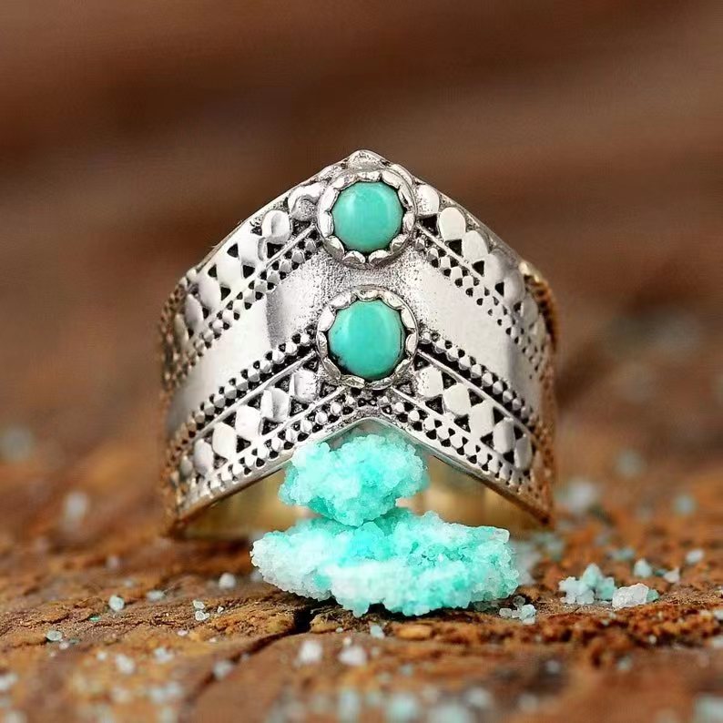 ANILLO VINTAGE BOHEMIO TURQUESA IMPOSANT SORTIJA