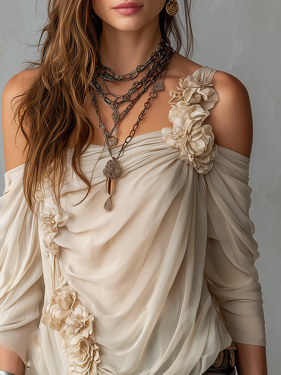 A Soft And Elegant Bohemian-style Chiffon Top